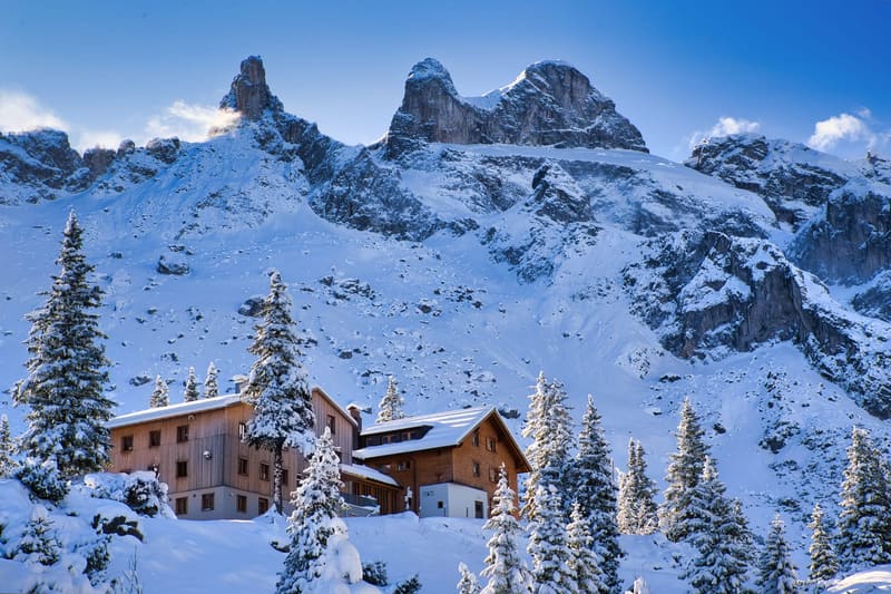 Gauertal im Winter mit Drei Türmen