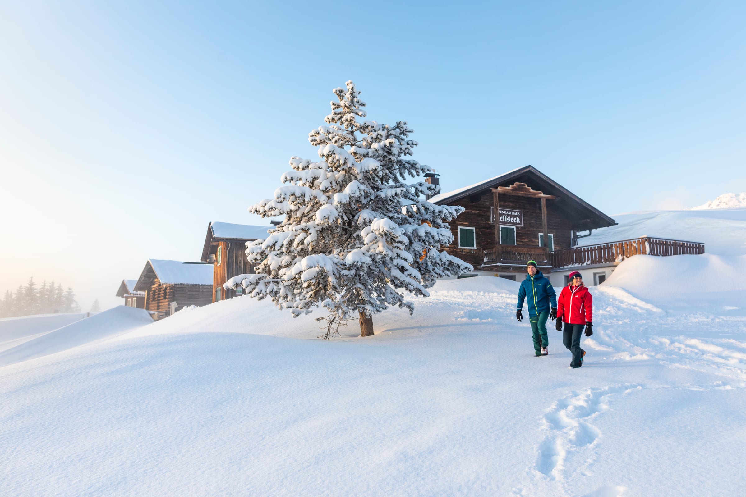Winterwandern bei Bartholomäberg im Montafon